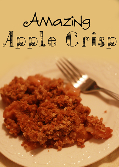 Mmmmm... I LOVE a good apple crisp and this one is delicious!!  | candleinthenight.com