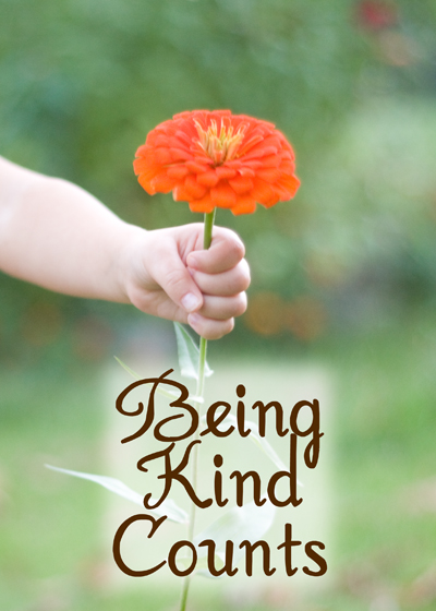 As part of the Being Kind Counts challenge, we've been giving a flower to someone every day this month. What will YOU do? | candleinthenight.com