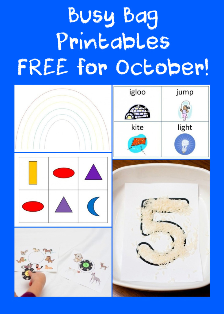 Get five busy bag printables FREE for the month of October!  | candleinthenight.com