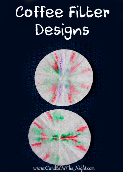 Easy Art Project for Kids with Coffee Filters.  Simple and quick!  | candleinthenight.com