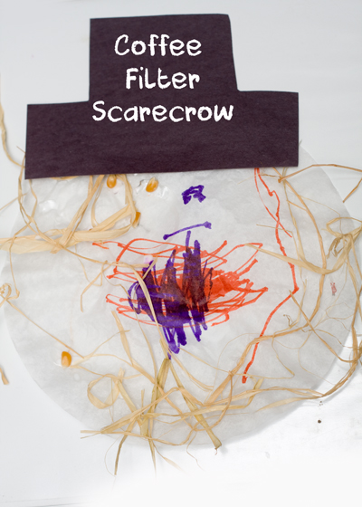 Coffee Filter Art Project: Making a scarecrow...and some tips for working with coffee filters