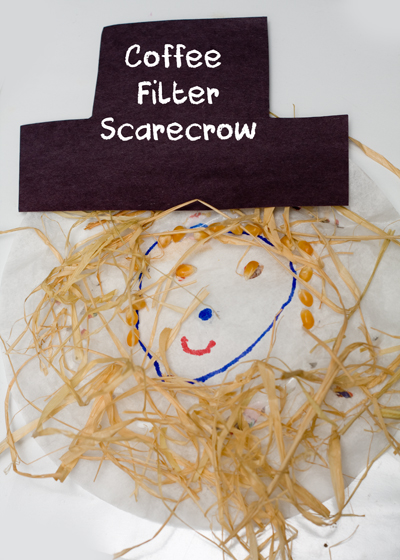Coffee Filter Art Project: Making a scarecrow...and some tips for working with coffee filters