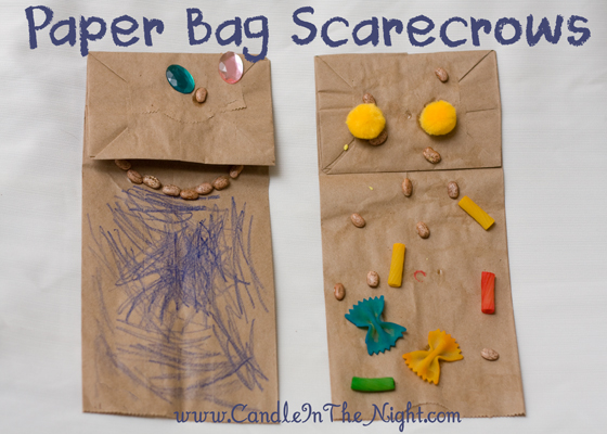 Learn to make a scarecrow from a paper bag and hear my confession...  | candleinthenight.com