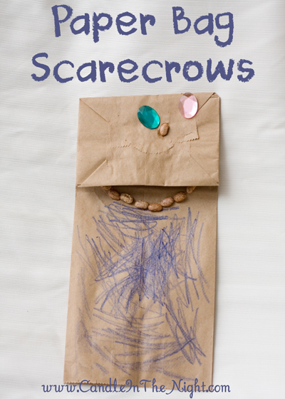 Learn to make a scarecrow from a paper bag and hear my confession...  | candleinthenight.com