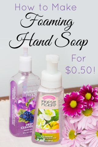 Come learn how to make foaming hand soap and save LOADS of money.