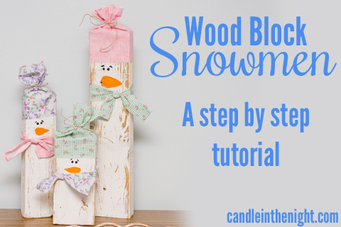 Wood block snowmen tutorial.  These little guys are ADORABLE!!  