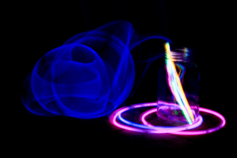 Use these super-bright glow sticks for a fun game of ring toss!