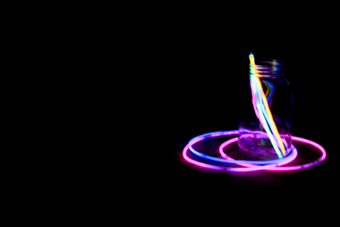 Use these super-bright glow sticks for a fun game of ring toss!