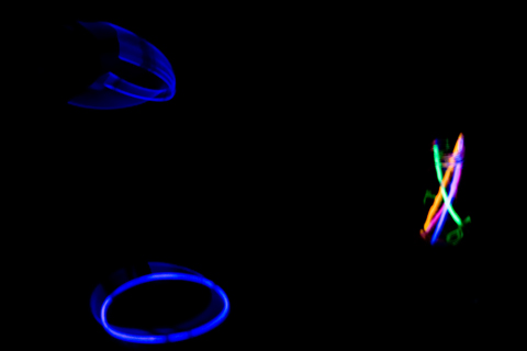 Use these super-bright glow sticks for a fun game of ring toss!
