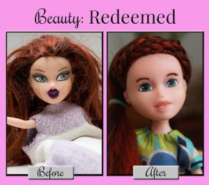 Beauty: Redeemed dolls are one of a kind dolls made from castaway Bratz dolls.  Modest, beautiful dolls for your little girls!
