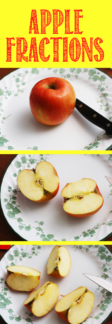 Great flashcard free way to learn fractions! Just use this apple activity!