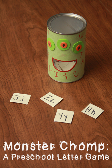 Monster Chomp is a game to help preschoolers learn their letters and letter sounds in a fun way!