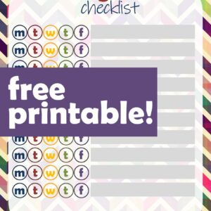 Get your free printable morning routine checklist for kids here!