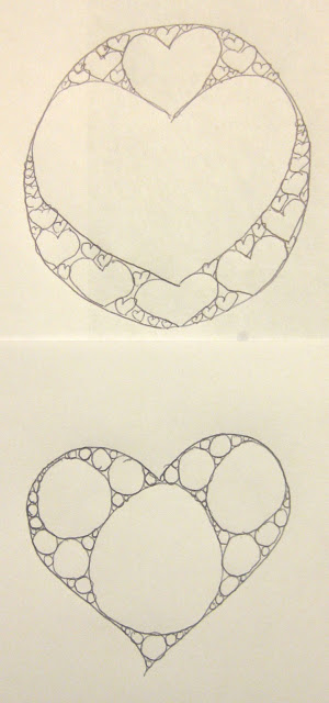 These doodle hearts are fun to make and also a MATH activity! 