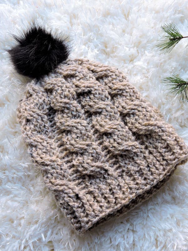 Oatmeal Cable Hat