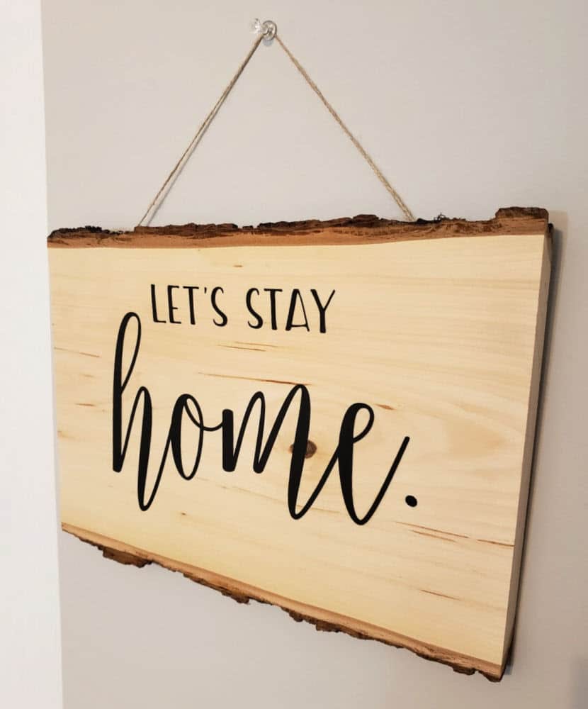 HTV on rustic wood sign